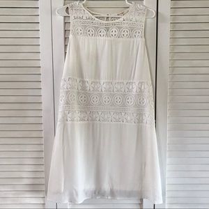 Francesca’s Miami White Lace Shift Dress Small